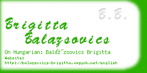 brigitta balazsovics business card